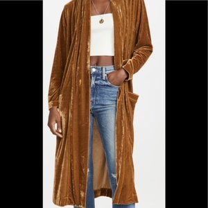 New With Tags Steve Madden BB Dakota Gold Velvet Duster